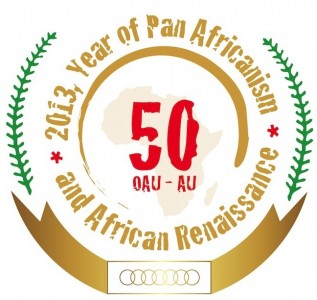 African Union 50th anniversary logo. Image from African Union Website: http://www.au.int/