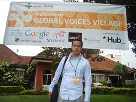 أحمد في قمة الأصوات العالمية التي جرت العام الماضي (2012) في العاصمة الكينية، نيروبي.