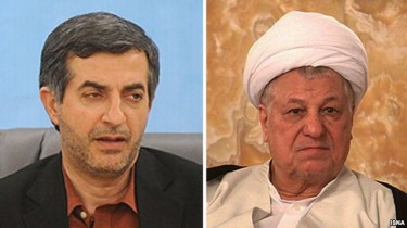 Mashae (left),Rafsanjani source: http://isna.ir/