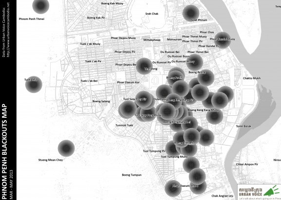 Blackout mapping in Cambodia. Image from Urban Voice