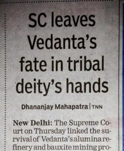Inaccurate reporting of Vedanta ruling in Times of India. Image tweeted by @unessentialist.