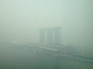 Haze in Singapore. Photo by umiwurnell, Copyright @Demotix (6/20/2013)
