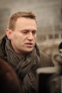 Alexey Navalny attends opposition demonstration in Moscow, 26 February 2012, photo by Evgeniy Isaev, CC 2.0.
