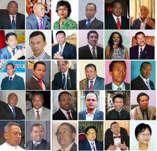 Presidential candidates in Madagascar posted by Candidats Fifidianana on facebook 