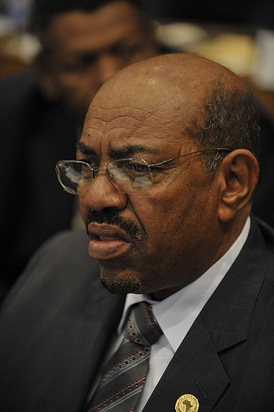 Omar Hassan Ahmad al-Bashir, President of Sudan. Photo released to the public domain by U.S. Navy Mass Communication Specialist 2nd Class Jesse B. Awalt/Released)