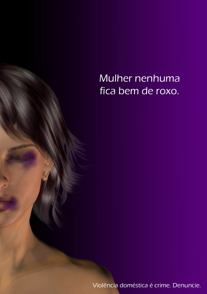 "No woman looks good in purple". Domestic violence by pablobasile on Deviantart (CC BY-NC-ND 3.0)