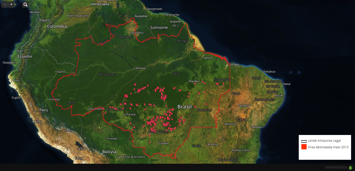 Boundaries of Amazonia Legal. Map by InfoAmazonia.org
