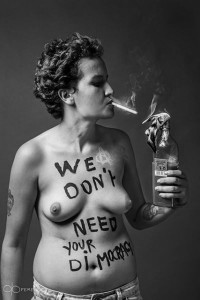 Amina Sboui stellte dieses Bild auf die Femen Website. Quelle: Creative Common License Maolofreira