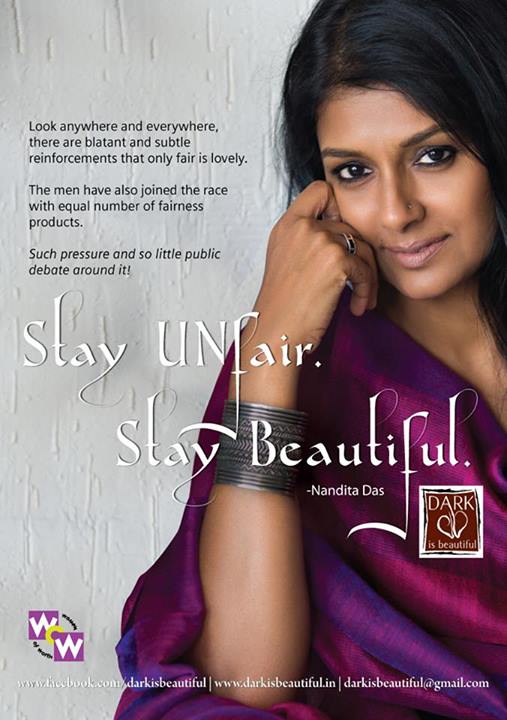 Indian Actor-Director Nandita Das has spoken up against skin colour bias in the Indian society. Image from the Facebook Page of the Dark Is Beautiful Campaign