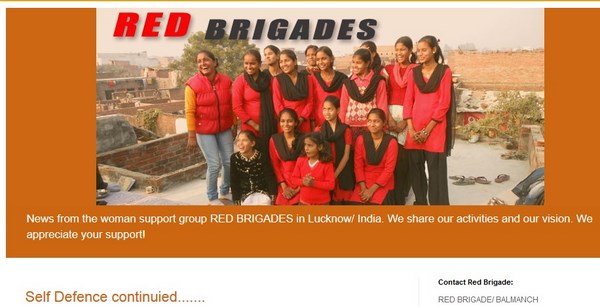 The Red Brigade girls. Screenshot from Red Brigades Blog