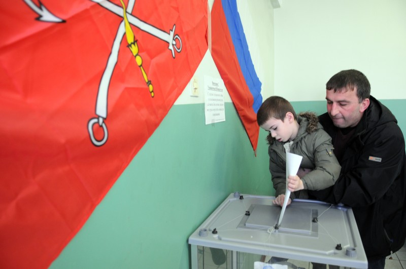 Russia president's election in St. Petersburg