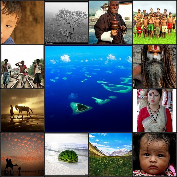 Photographs from South Asian countries compiled by Easa Samih. CC BY (Click on the image for info on photographers)