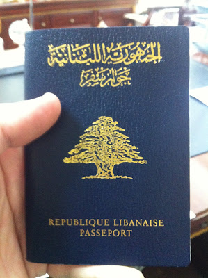 A Lebanese Passport.. one of the worst 10 passports to hold. Photo credit: Blogger Ali Sleeq 