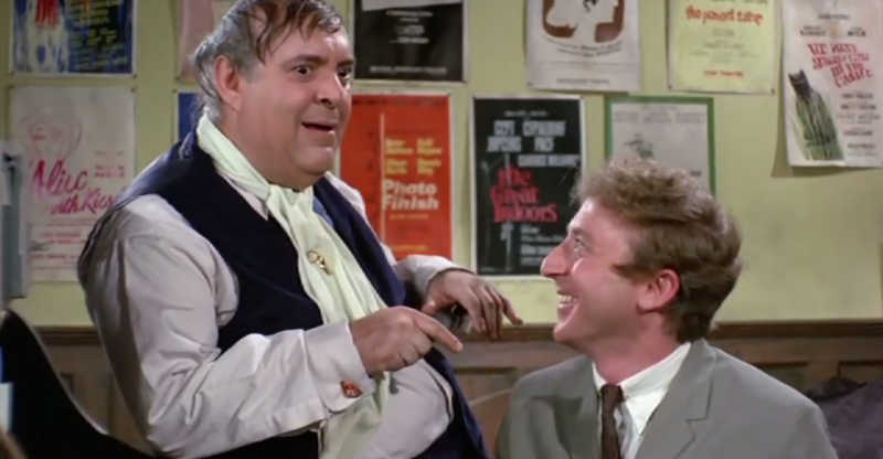 "The Flop Scheme" from Mel Brooks' 1968 classic, The Producers. Where Leo Bloom realizes that a producer can potentially make more money with a flop than a hit. Screenshot from YouTube.