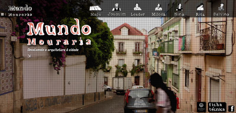 Screenshot of the website mundommouraria.com - "Returning architecture back to the city"