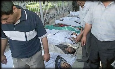 Torture is widely used in Uzbekistan, according to several recent reports. Screenshot from video "Massacre in Uzbekistan (Trailer)" uploaded on YouTube by Mulberry Media on July 13, 2012.