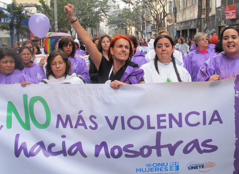 Women of Latin America and the Caribbean took to the Streets of Bogota on the the 12th International Feminist Meeting in 2011 to demand an end to violence against women and girls. Photo from Flickr user Say NO - UNiTE  (CC BY-NC-ND 2.0) 