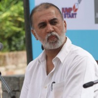 Editor-In-Chief of Tehelka Magazine Tarun J Tejpal during a session of the Literary Festival in Lalitpur. Image by Sunil Sharma. Copyright Demotix (17/9/2011)
