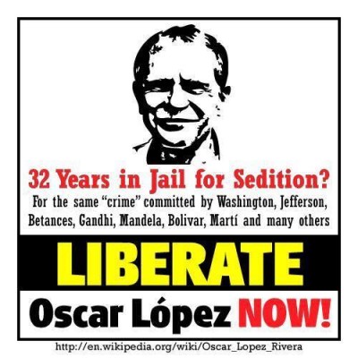 Image taken from the Facebook page Free Oscar López Rivera Now.