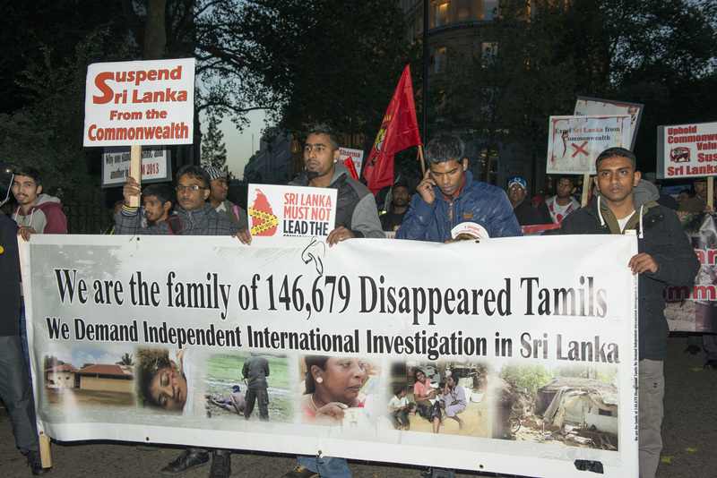 Tamil Demonstrators held a rally in UK. Image by LK Aldama. Copyright Demotix (2/11/2013)