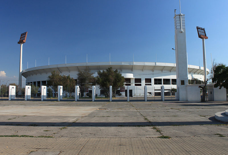 Chile's National Stadium. Photo from Wikimedia Commons, under a Creative Commons license (CC BY 2.0) 
