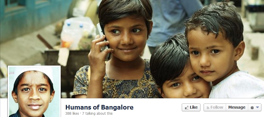 Screenshot of Humans of Bangalore page