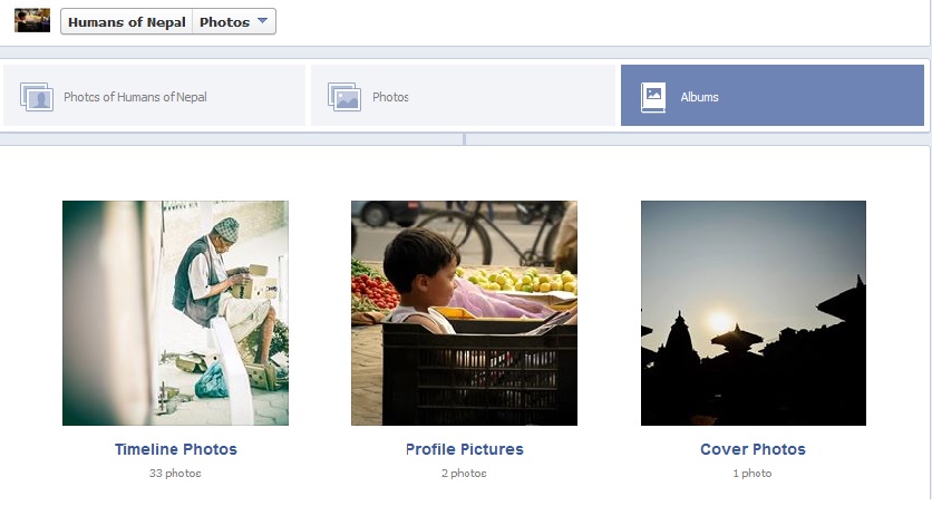 Captura de imagem da página Humans of Nepal