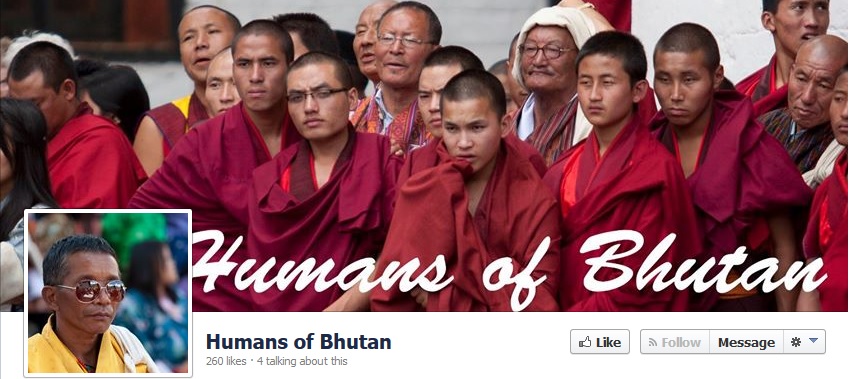 Captura de imagem da página Humans of Bhutan