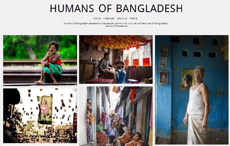 Screenshot of Humans of Bangladesh blog