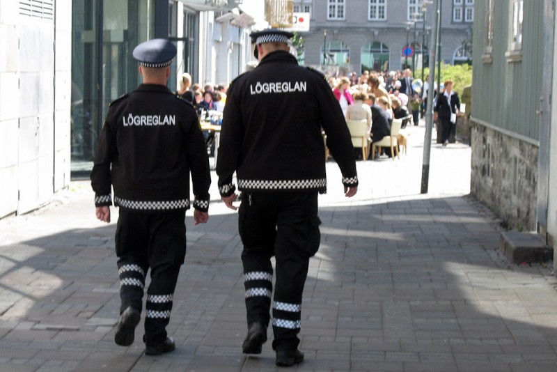 Police in Reykjavik, Iceland