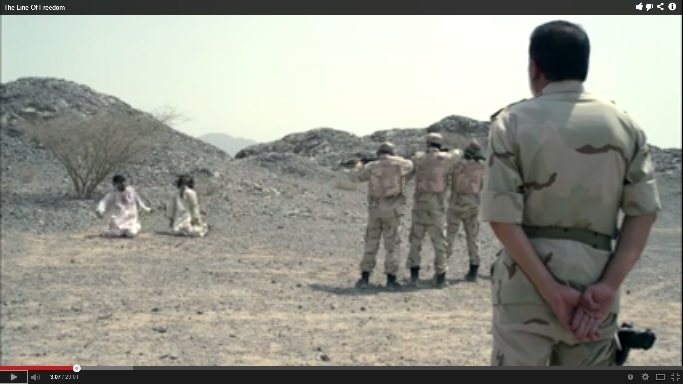 Screenshot from the Short-film The Line of Freedom.
