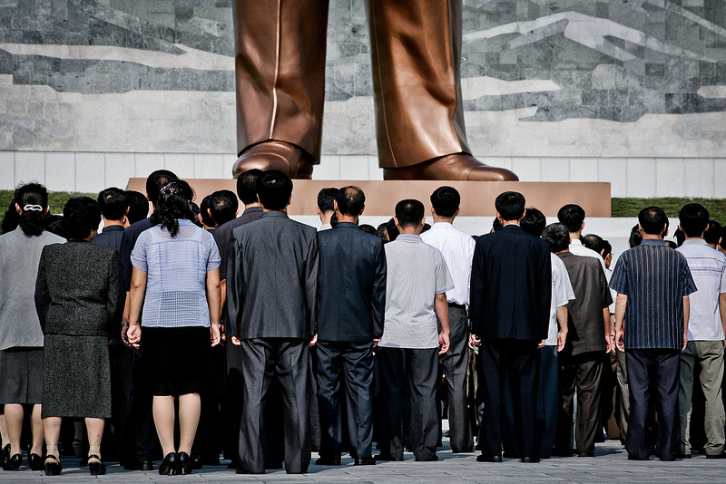 Kim Jong Il's statue at Pyongyang. Photo by Flickr user: Matt Paish (CC: AT-SA)