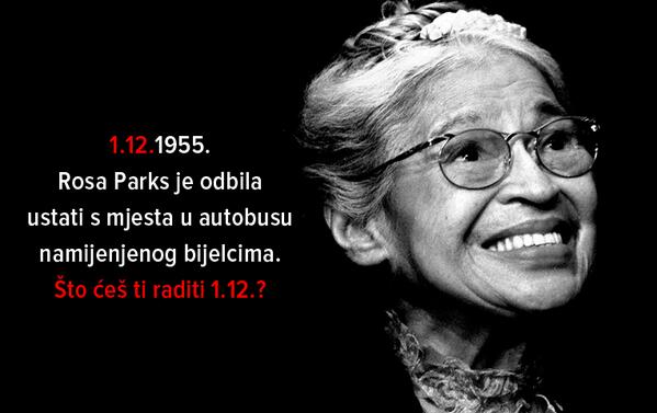 An image by an anonymous author that was widely circulated on social networks throughout the month of November 2013, prior to the referendum; "December 1, 1955. Rosa Parks refused to stand up from a bus seat reserved for whites. What will you do on December 1?" 