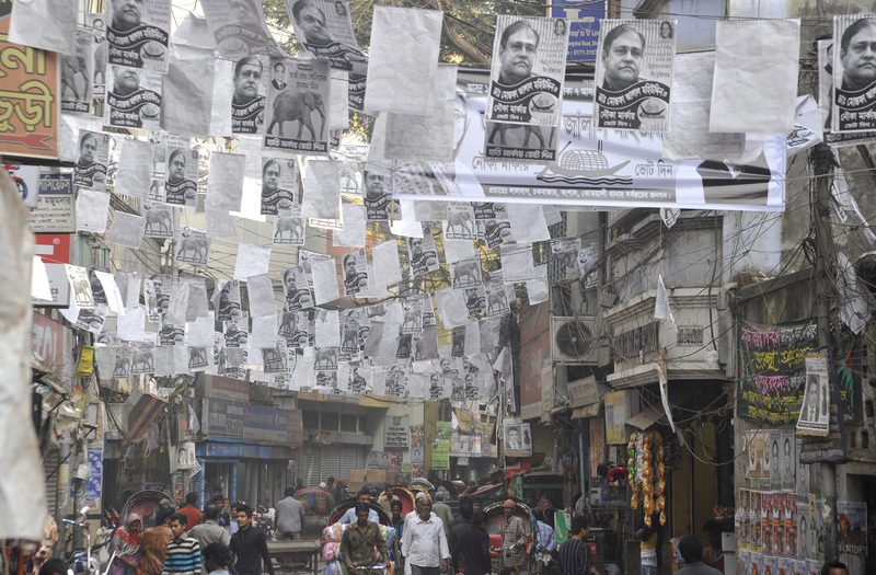 Dhaka is packed with thousands of election posters
