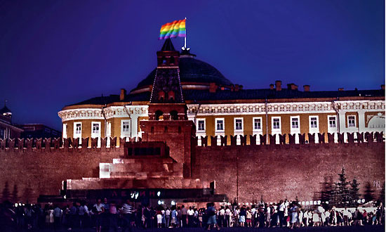 The Russian Government's never-ending conflict with gay rights. Images mixed by Kevin Rothrock.