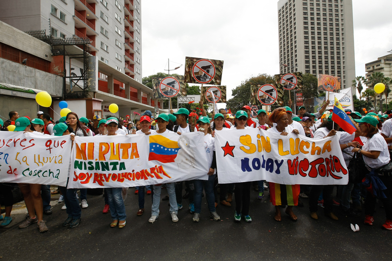 Women march for peace in Caracas, Venezuela. Photo by Jesus Gil, Copyright Demotix.