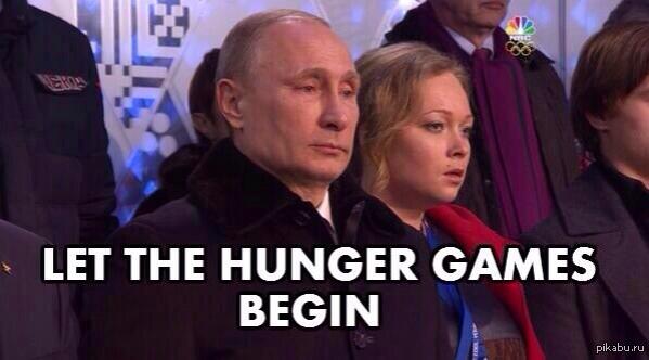 Le président Poutine à la cérémonie d'ouverture des Jeux. Image anonyme trouvée en ligne.