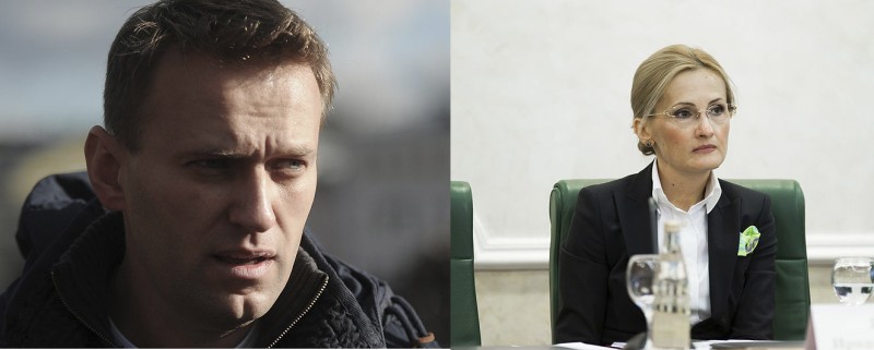 Alexey Navalny (left) and Irina Yarovaya (right). Images from Wikimedia commons.