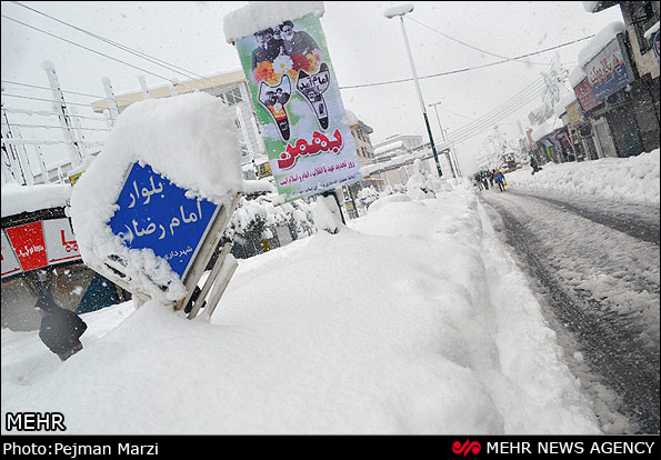 Schnee in Māzandarān. Quelle: Mehr News Agency. Fotograf: Pejman Marzi.