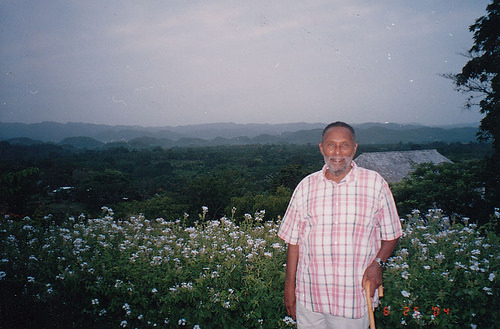 Stuart Hall at Good Hope Estate, Trelawny, Jamaica, 2004 - Photo by Annie Paul