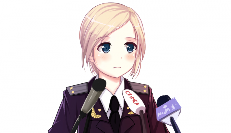 Natalia Poklonskaya as an anime character. Image distributed online.