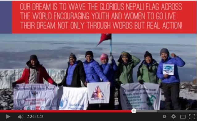 The members of the Seven Summits Women Team/ Screenshot from video