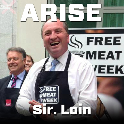 Agriculture Minister Barnaby Joyce - Sir Loin Image: Tumblr - A Rational Fear