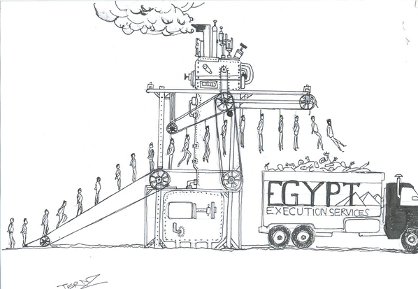A state-of-the-art execution machine designed by @Ternz to help Egypt execute 529 Muslim Brotherhood supporters 