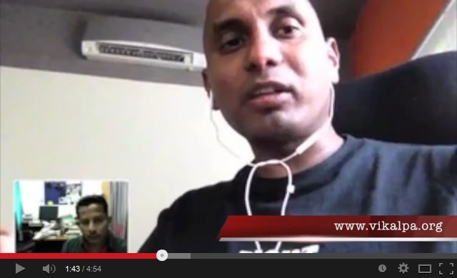 Screenshot of Ruki Fernando from an interview with Vikalpa.org
