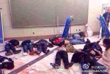 The Kunming attack has left 29 dead. (photo from Sina Weibo)