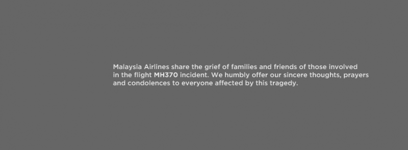 Image from Facebook page of Malaysia Airlines