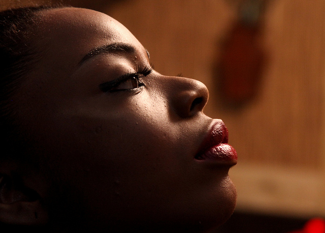 Production still of Melanie Charles from the 3L web series; photo by James Hercule, used with permission.