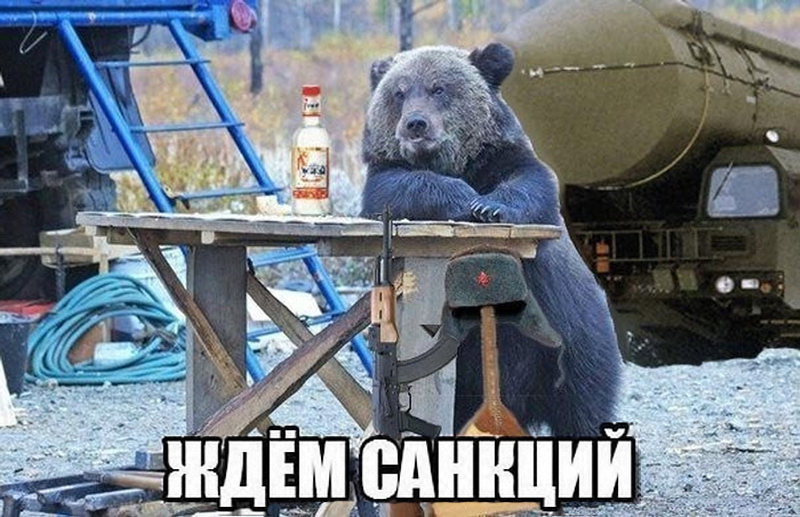 "Waiting for sanctions." An anti-West meme that has been making the rounds on RuNet. Anonymous image found online.