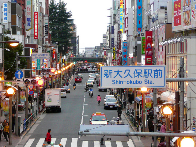 Photo of Shin-Okubo by flickr user Metro Centric, (CC BY 2.0)